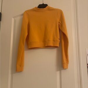 Hollister Gold Cropped Sweatshirt